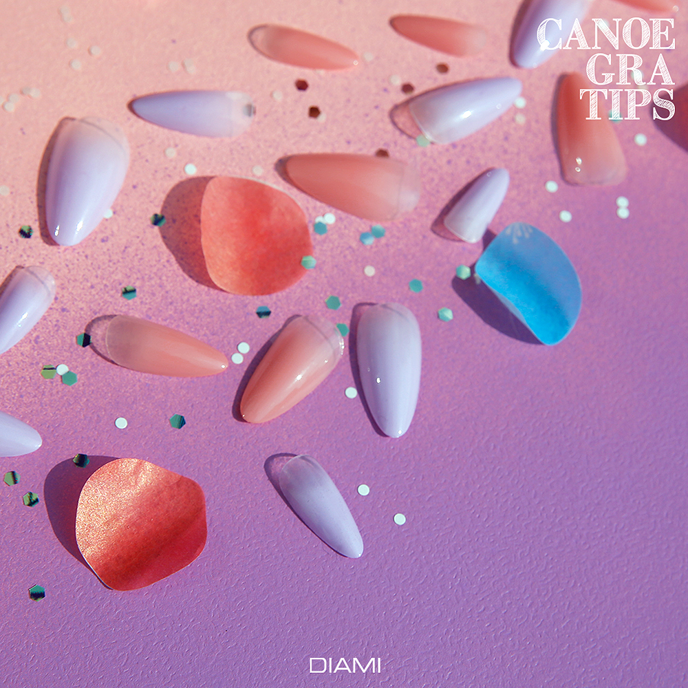 Diami Canoe Gradation Nail Tip - Sweet Pink & Violet