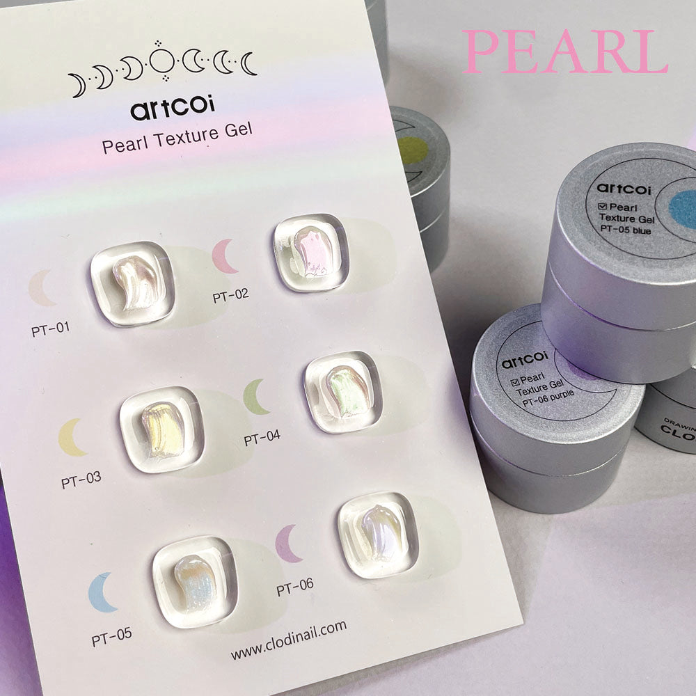 Clodi Artcoi pearl texture gel 6 set