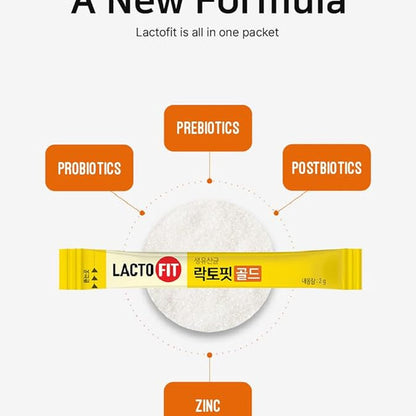 [ChongKunDang] LACTO-FIT ProBiotics Gold – 2g × 50 Sticks