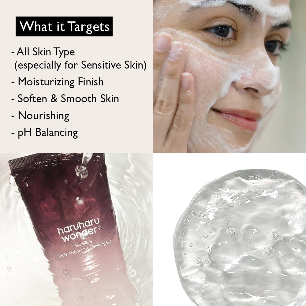 [Haruharu Wonder] Black RiceTriple AHA Gentle Cleansing Gel 100ml
