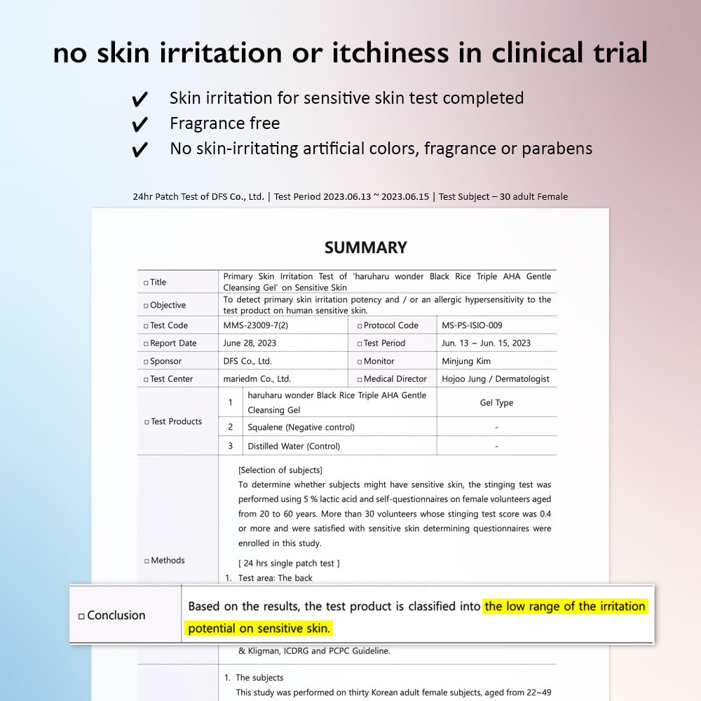 [Haruharu Wonder] Black RiceTriple AHA Gentle Cleansing Gel 100ml