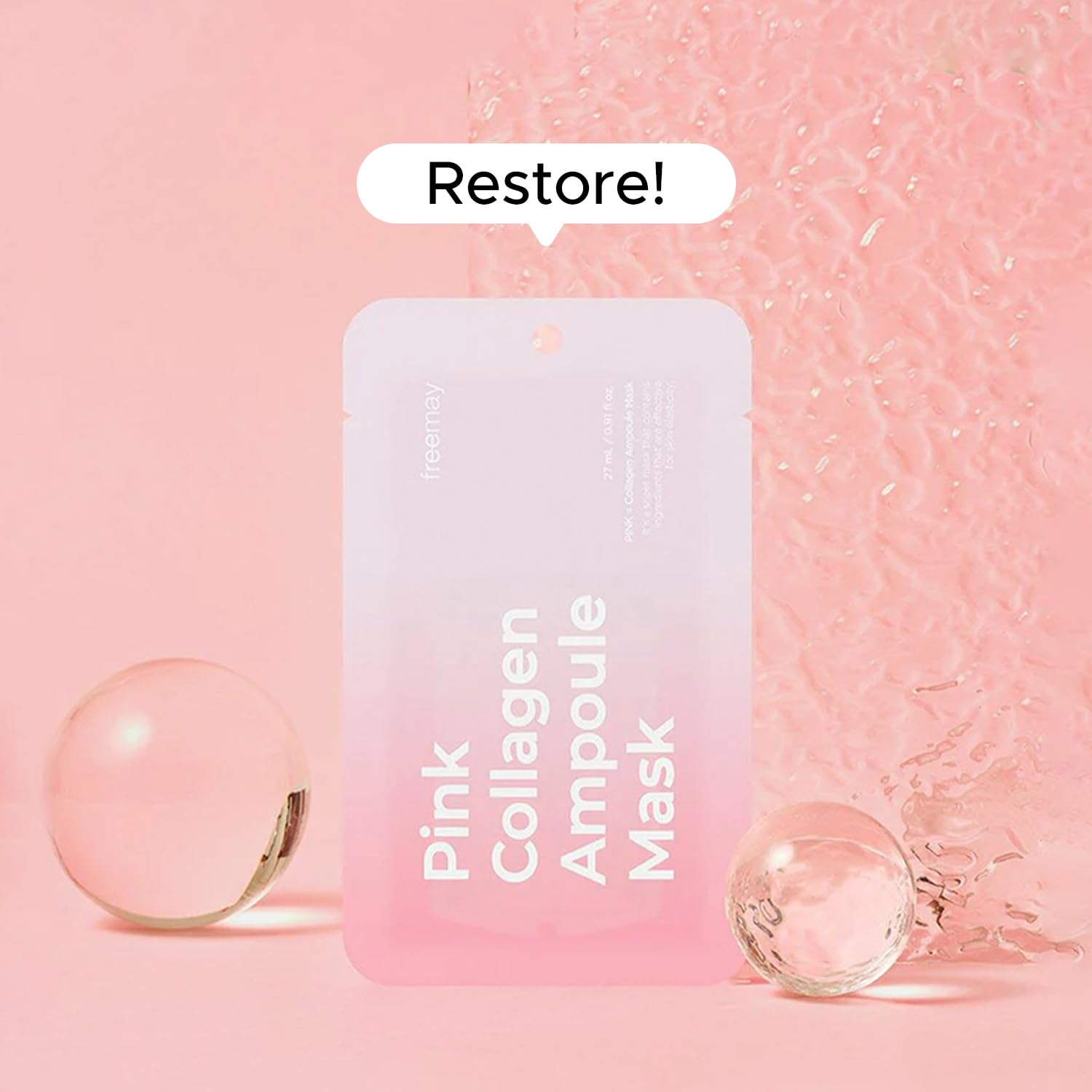 [Freemay] Pink Collagen Ampoule Mask 10ea