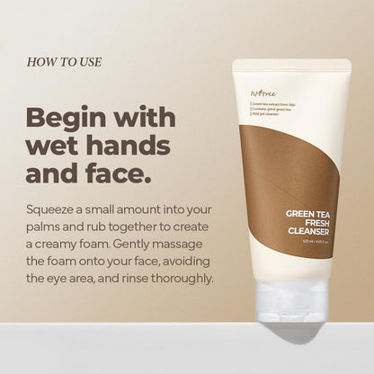 [ISNTREE] Green Tea Fresh Cleanser 120ml