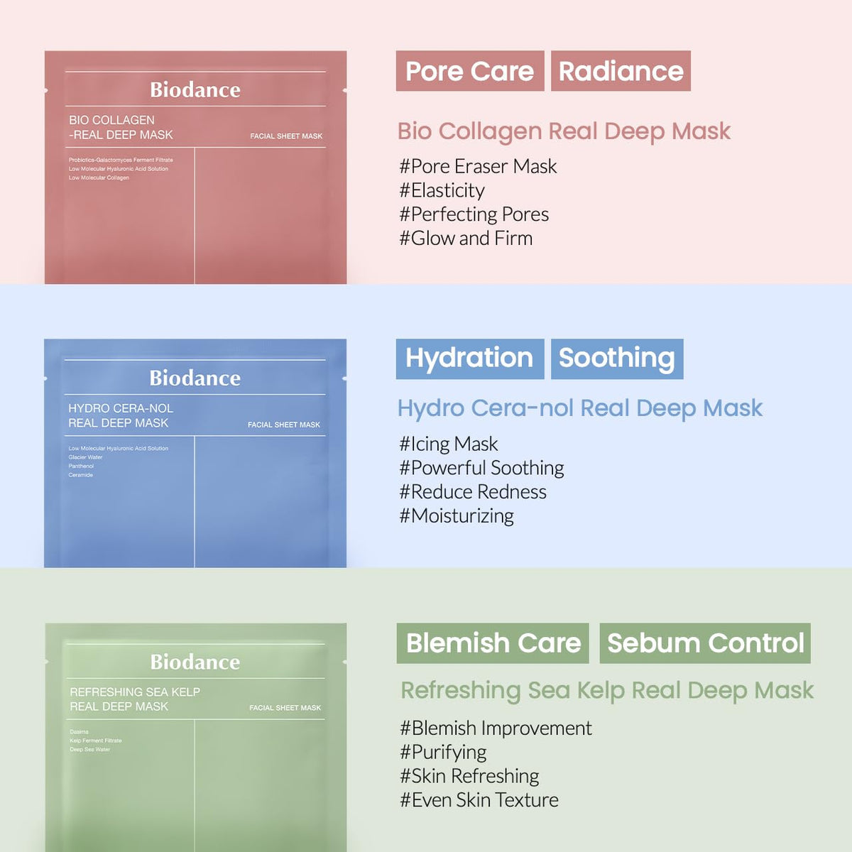 [First Order][BIODANCE] Bio-Collagen Real Deep Mask 34g x 4ea