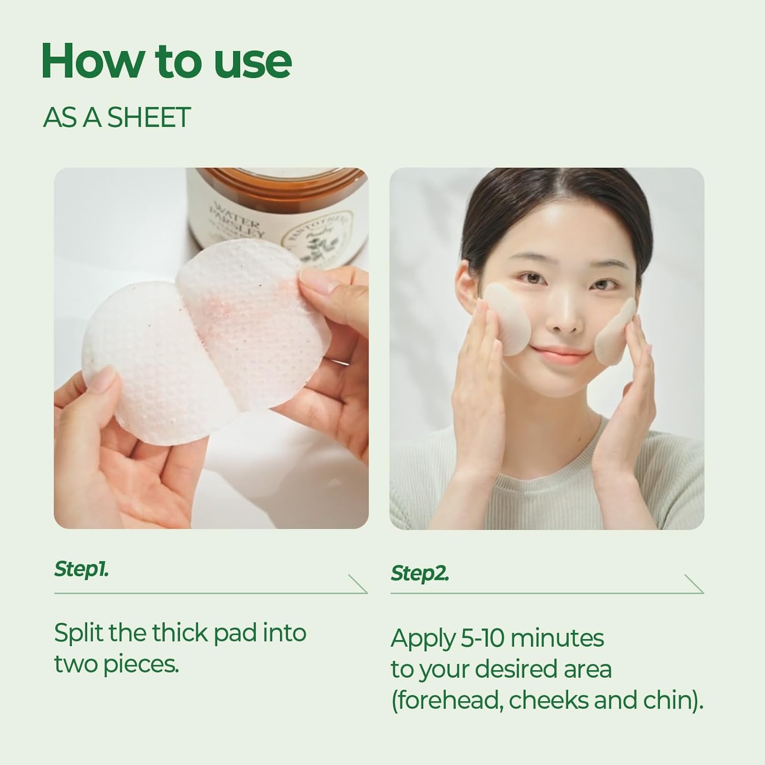 [Skinfood] Pantothenic Water Parsley Clear Toner Pad (60 pads)