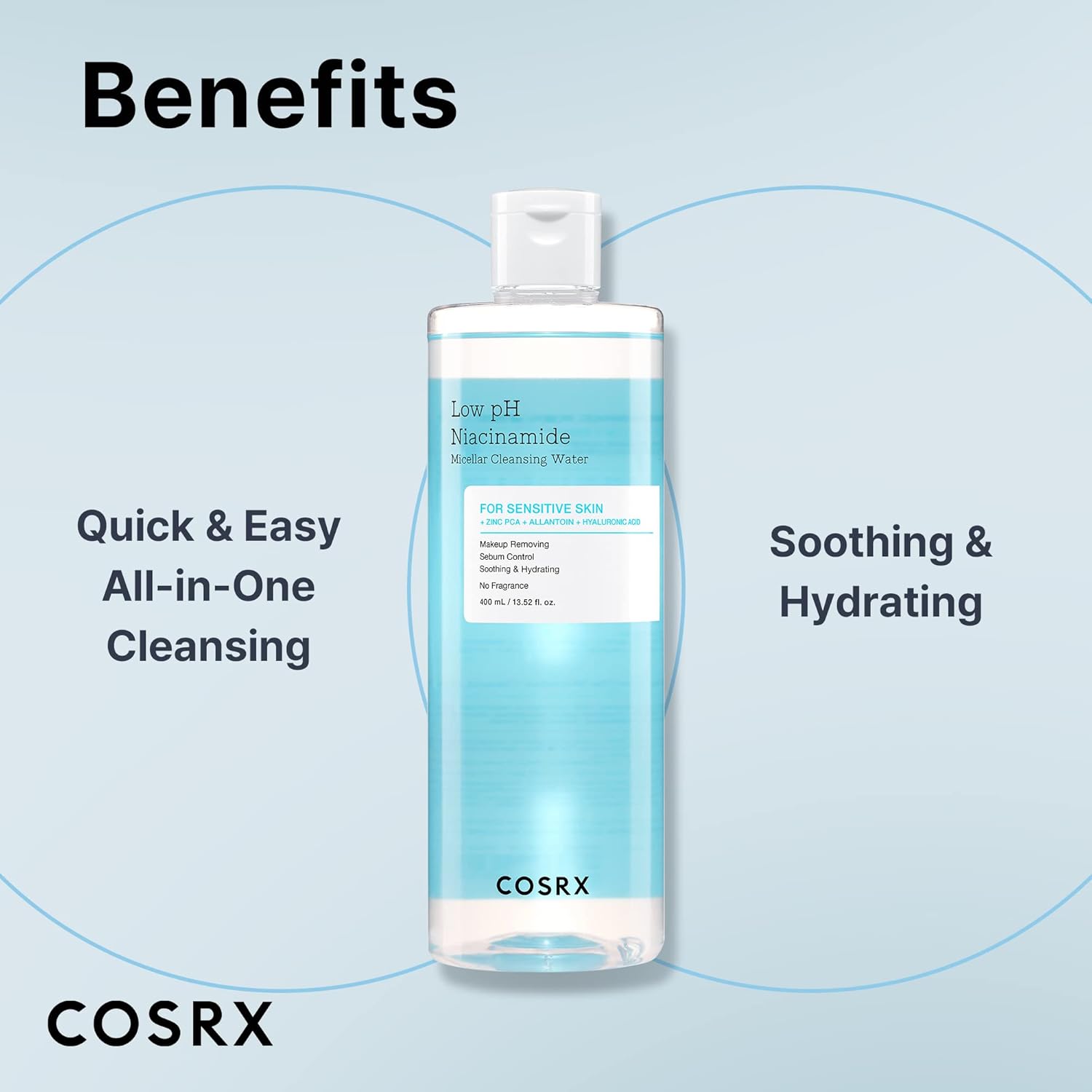 [COSRX] Low pH Niacinamide Micellar Cleansing Water 400ml