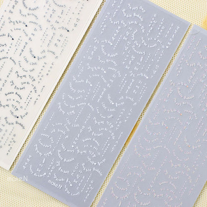 Make.N Korean/English Letter Nail Stickers - 1