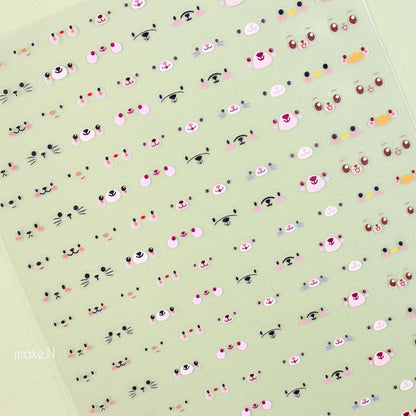 Make.N Animal Face Stickers - 2