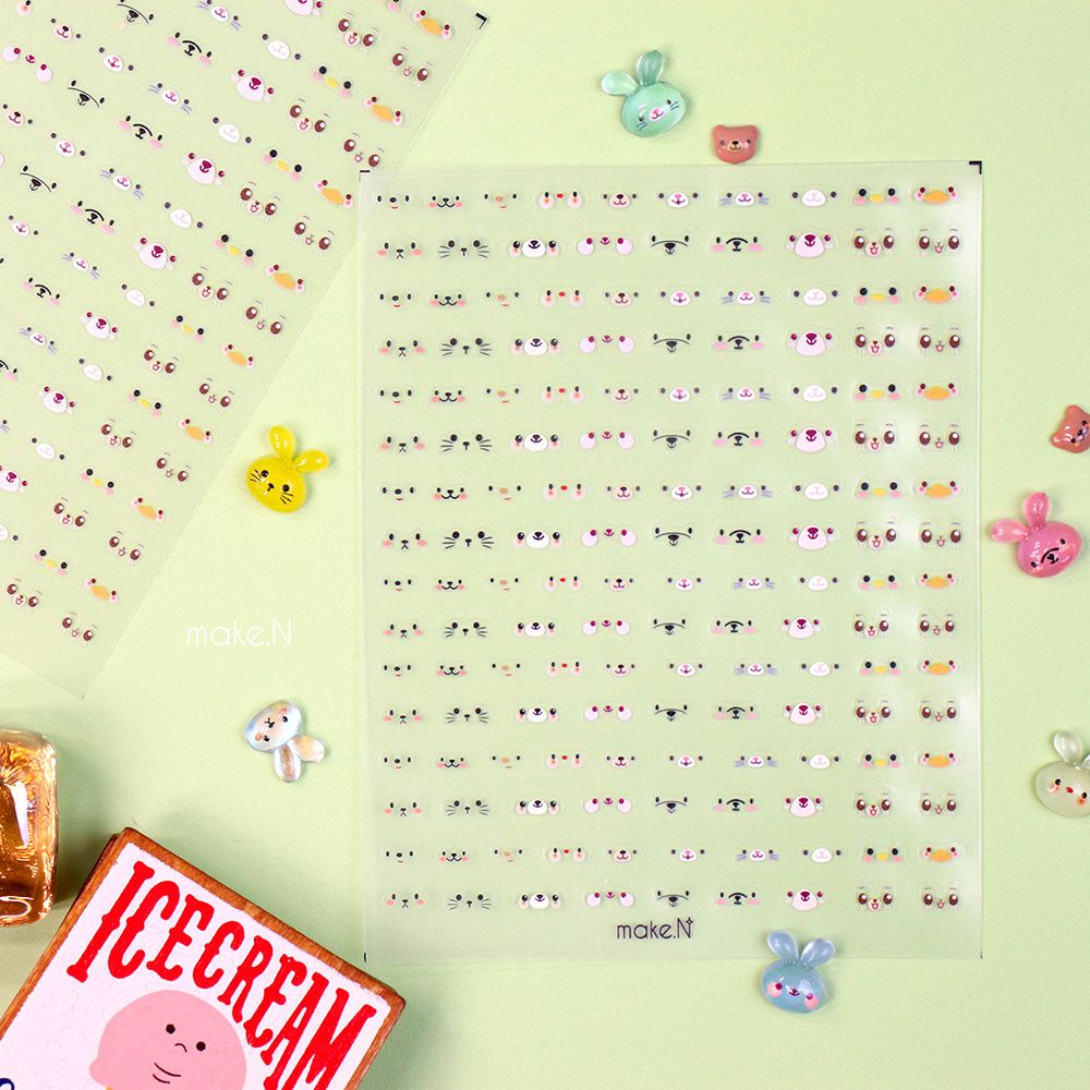 Make.N Animal Face Stickers - 3