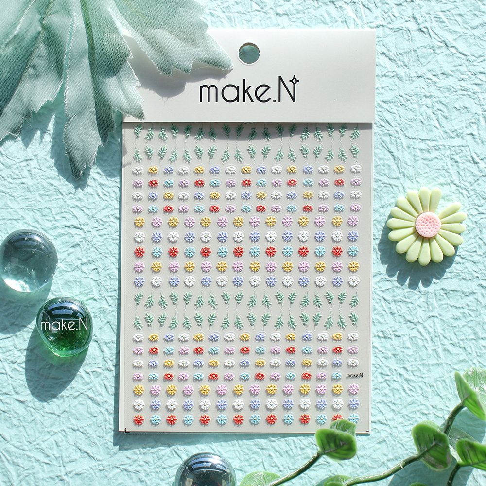 Make.N Embo Pastel Daisy Stickers - 4