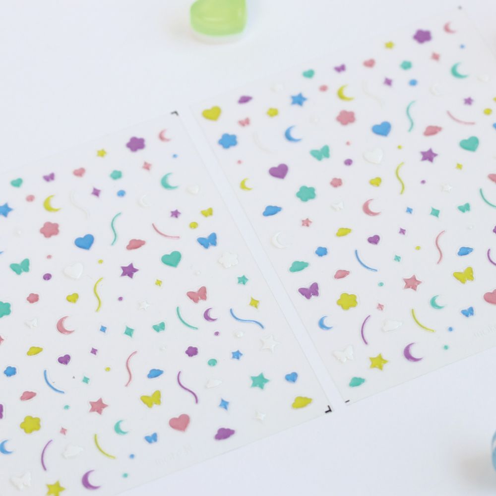 Make.N Round Emboss Nail Stickers - 1