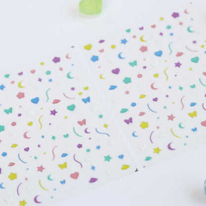 Make.N Round Emboss Nail Stickers - 1