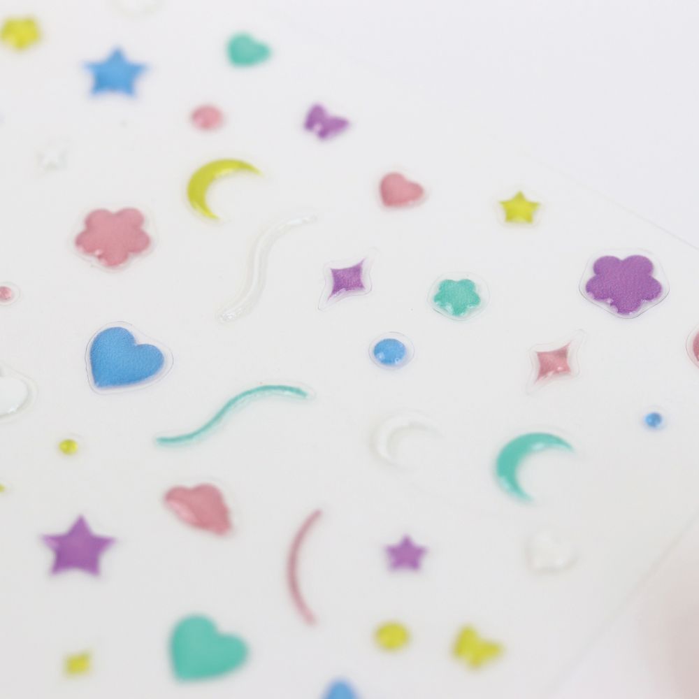 Make.N Round Emboss Nail Stickers - 2