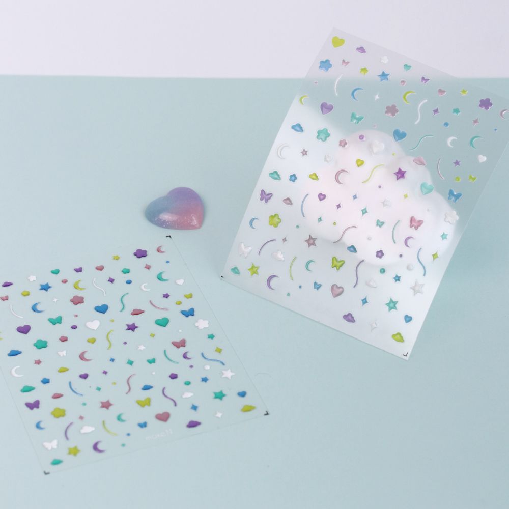 Make.N Round Emboss Nail Stickers - 3