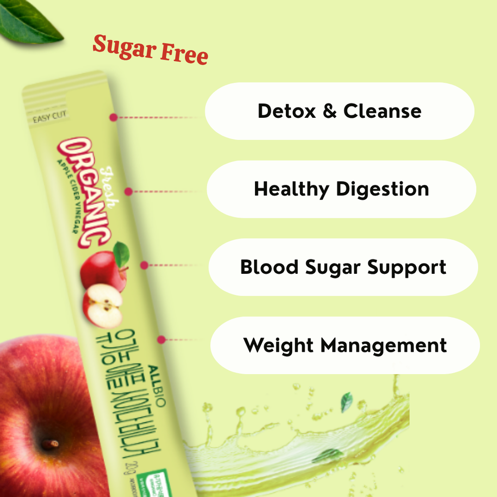 [ALLBIO] Organic Apple Cider Vinegar Sticks – 20g x 15ea
