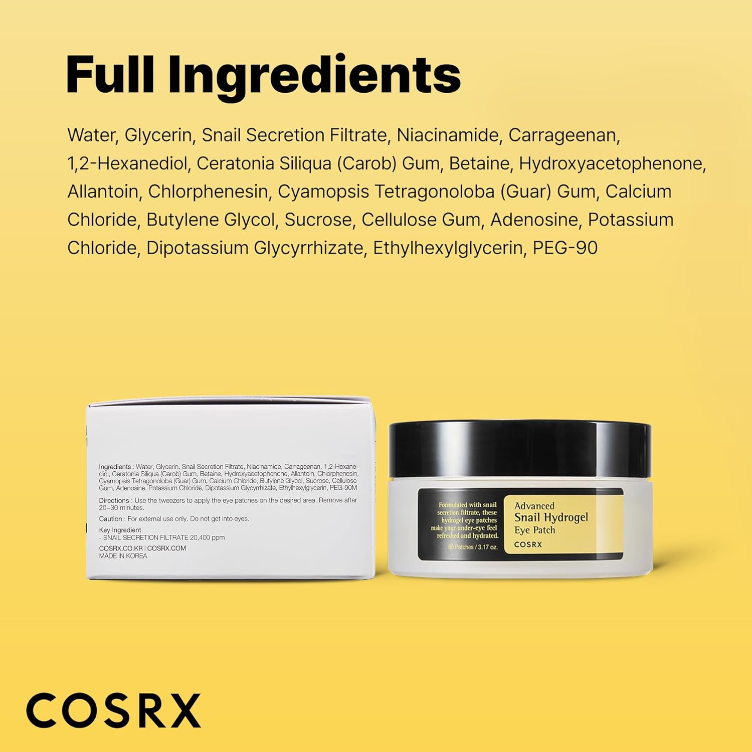 [COSRX] Advanced Snail Hydrogel Eye Patch (60 patches)