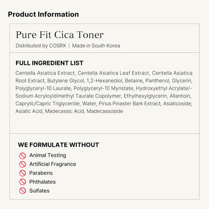 [COSRX] PURE FIT CICA TONER 150ml
