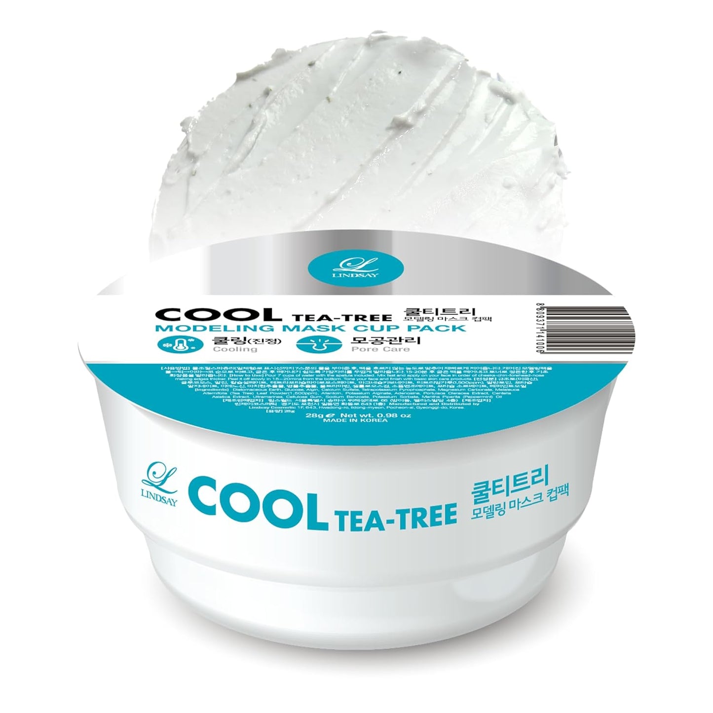 [LINDSAY] Modeling Mask Cup Pack Cool Tea-Tree 28g