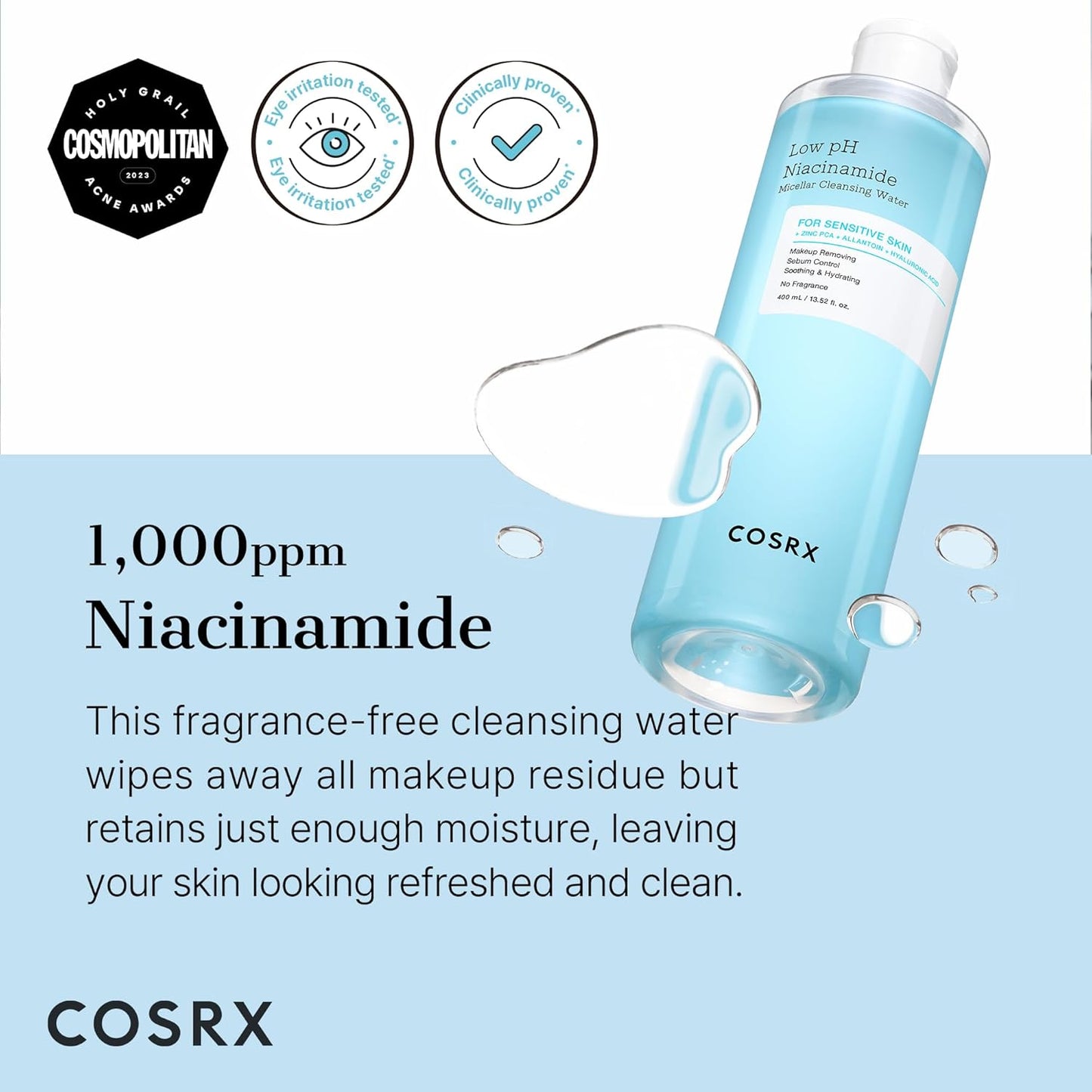 [COSRX] Low pH Niacinamide Micellar Cleansing Water 400ml