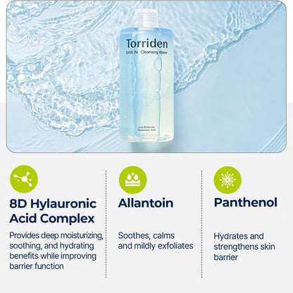 [Torriden] DIVE-IN Hyaluronic Acid Cleansing Water 400ml