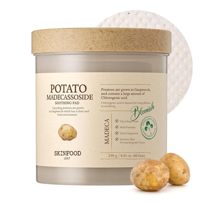 [Skinfood] Potato Madecassoside Soothing Toner Pad (60 pads)