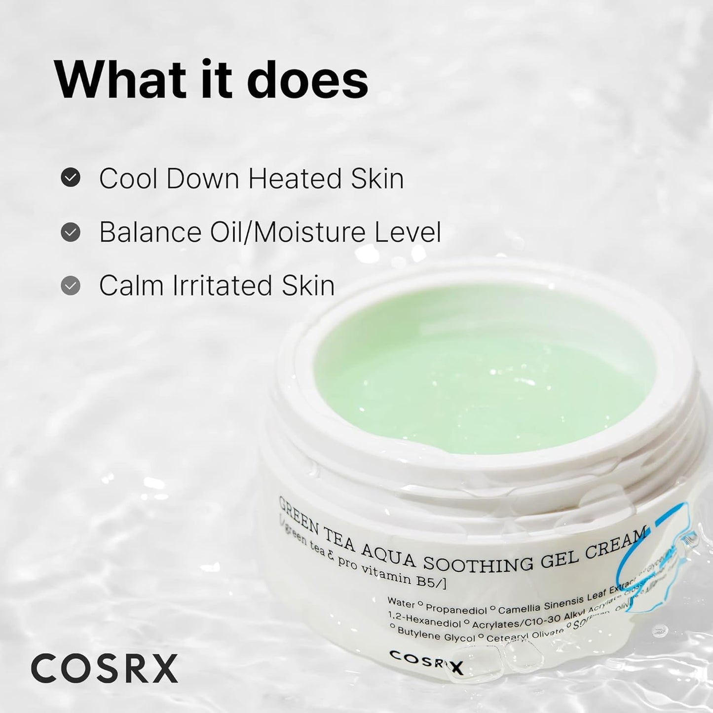 [COSRX] Hydrium Green Tea Aqua Soothing Gel Cream 50ml