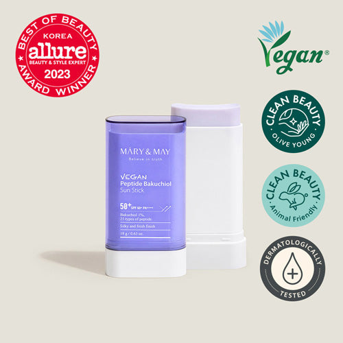 [MARY&MAY] Vegan Peptide Bakuchiol Sun Stick SPF50+ PA++++ 18g