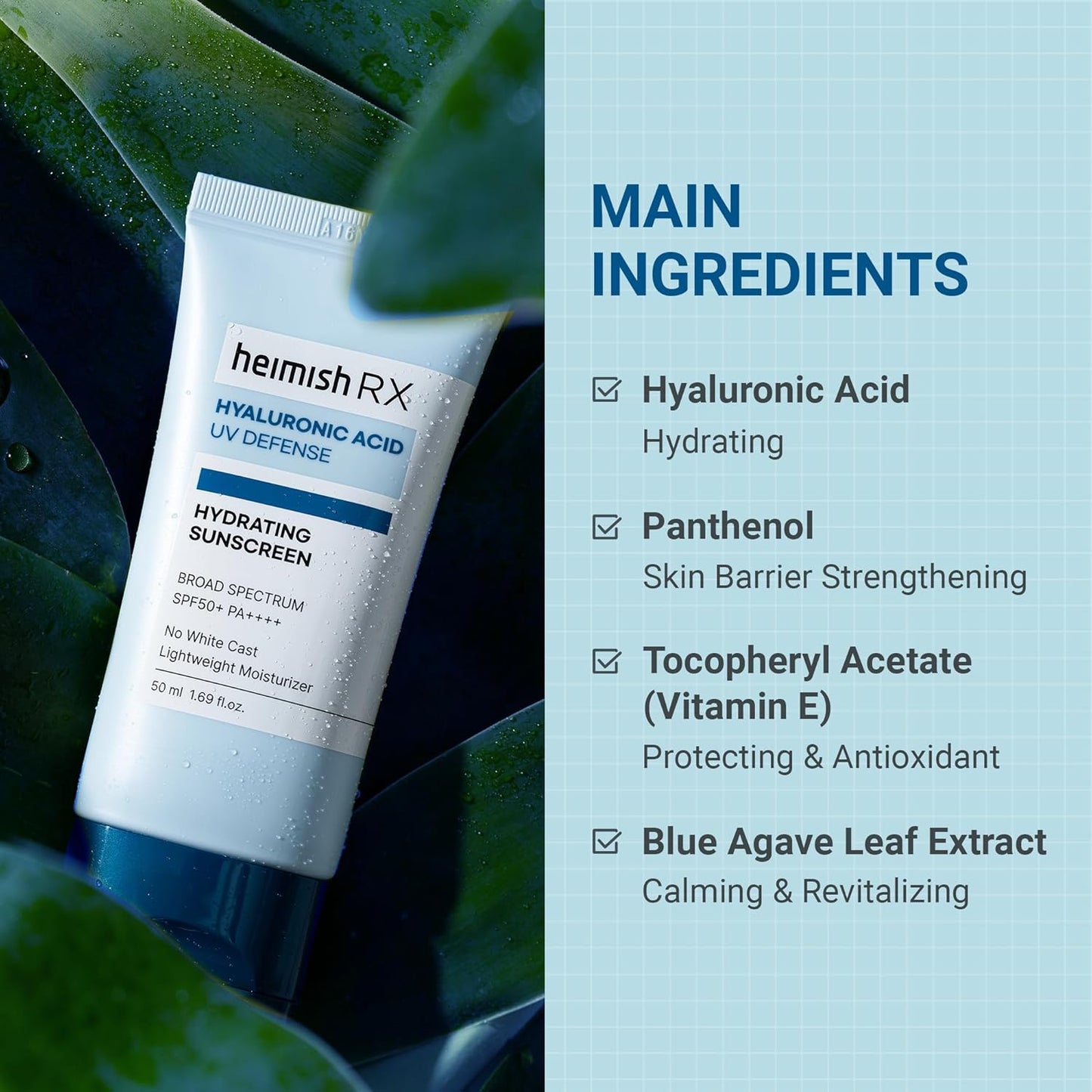 [heimish] RX Hyaluronic Hydrating Sunscreen 50ml