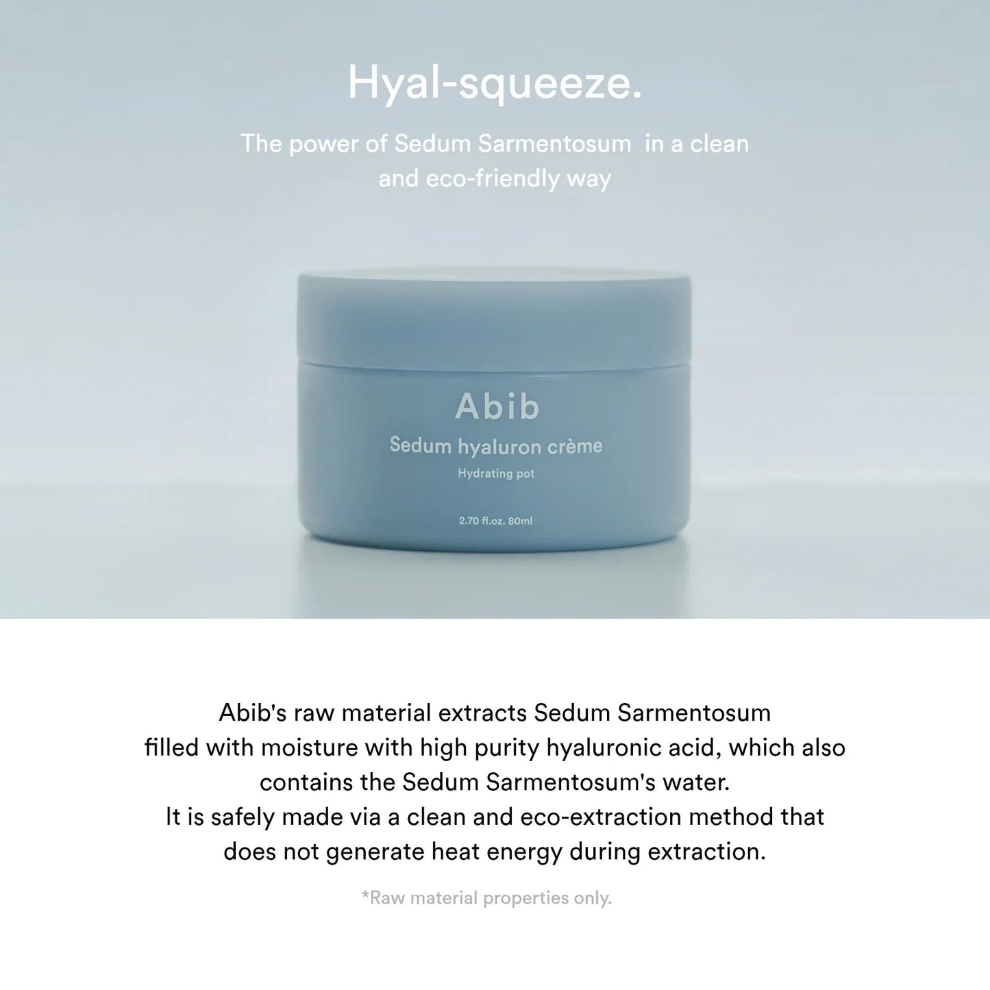 [Abib] Sedum Hyaluron Crème - Hydrating Pot 80ml