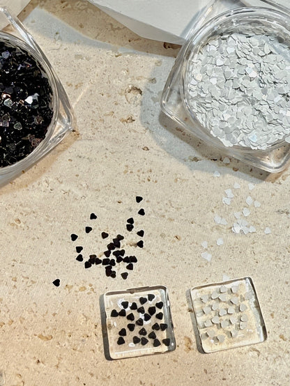 riposo Mini Heart Black&White Set