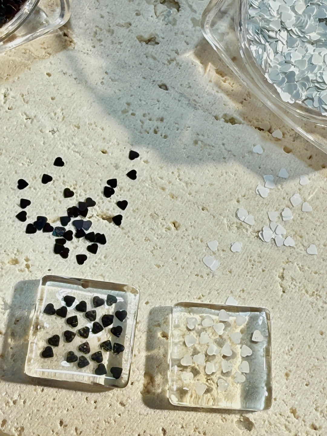 riposo Mini Heart Black&White Set