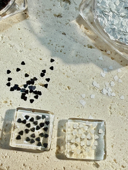 riposo Mini Heart Black&White Set