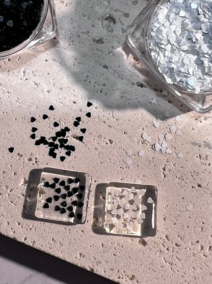 riposo Mini Heart Black&White Set