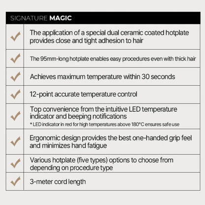 JMW Professional Premium Hair Iron Series Signature Magic Flat Iron