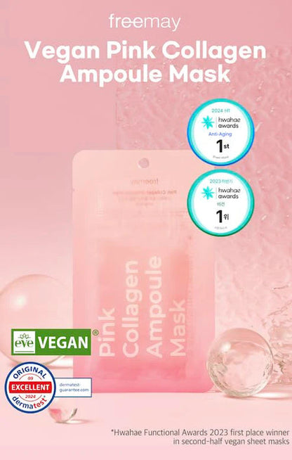 [Freemay] Pink Collagen Ampoule Mask 10ea