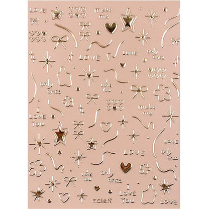 Make.N Embossed Metal Nail Stickers