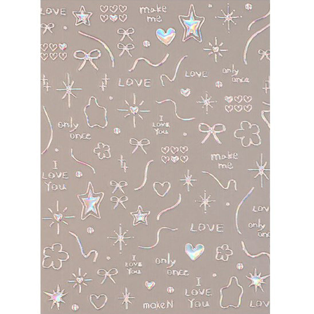 Make.N Embossed Metal Nail Stickers