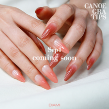 Diami Canoe Gradation Nail Tip -  Coral Pink & Mama Red