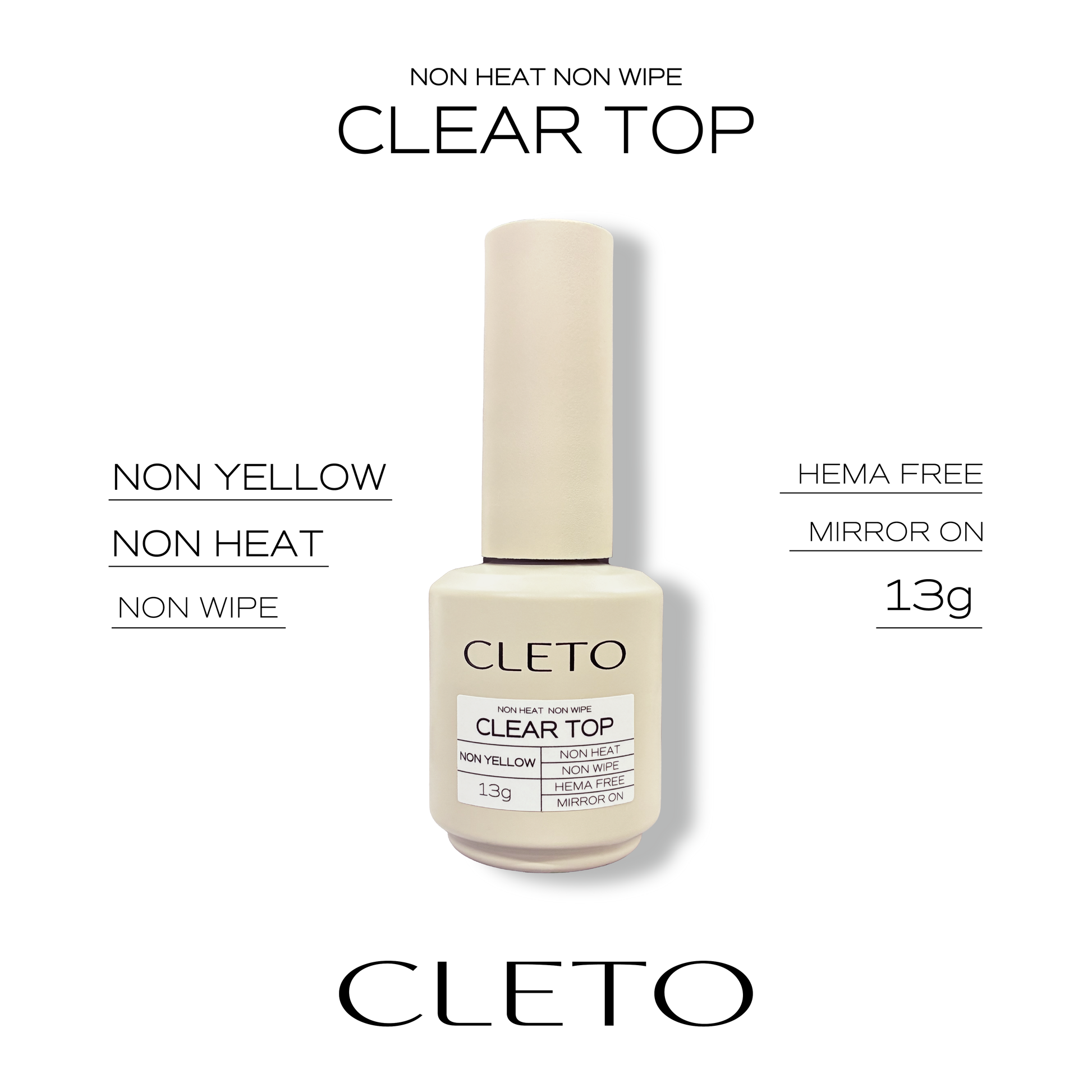 Cleto Non Heat Non Wipe Clear Top