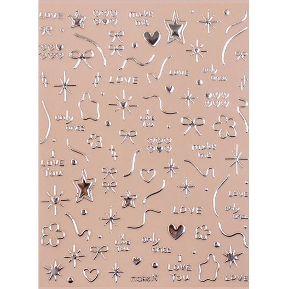 Make.N Embossed Metal Nail Stickers