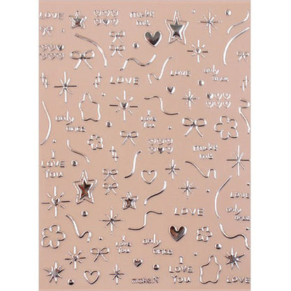 Make.N Embossed Metal Nail Stickers